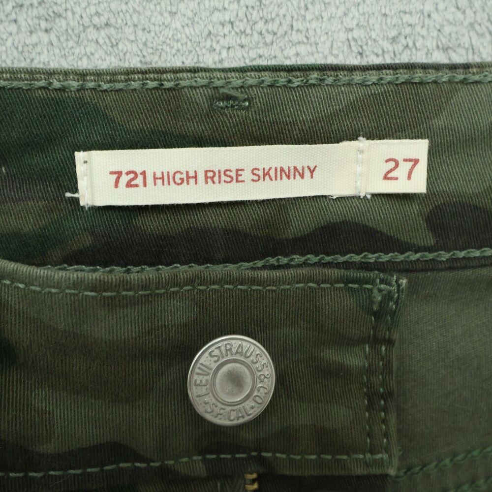 Levi's 721 Jeans Women's Size 27 Camouflage High-Rise Skinny Denim 30" Inseam - Picture 9 of 16